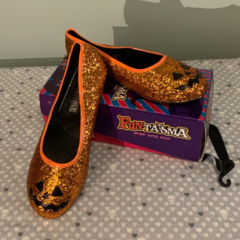 Funtasma Pumpkin/Jack O'Lantern ballet flats BNIB - Picture 2 of 6